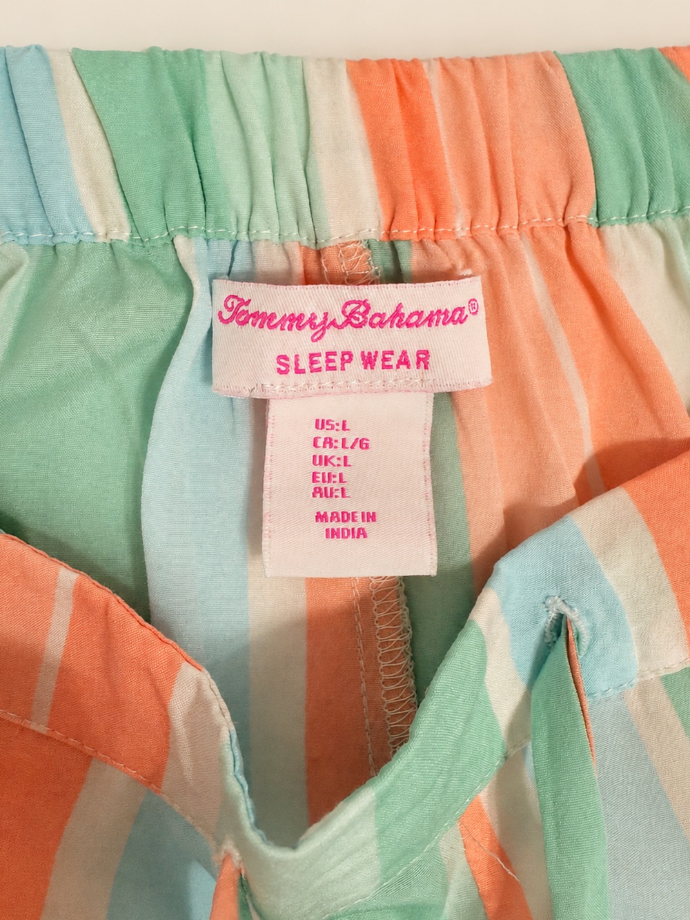 Tommy Bahama Pastel Striped Two-Piece Sleepwear Set - Picture 8 of 8